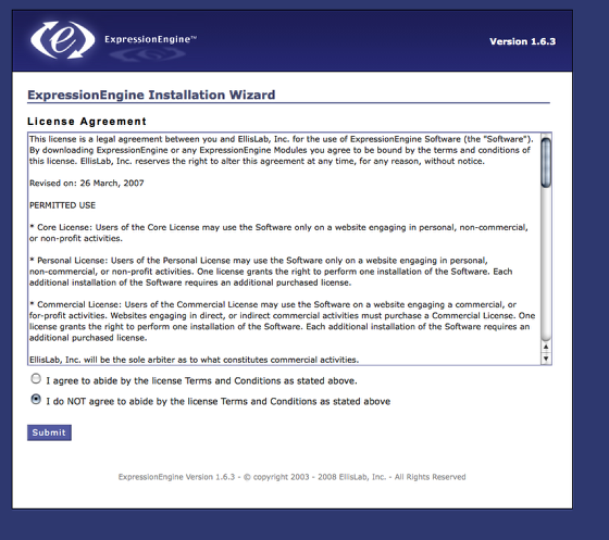 ExpressionEngine License Agreement