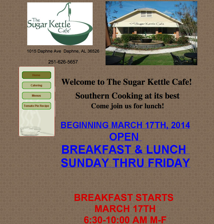 Sugar Kettle Cafe's old site